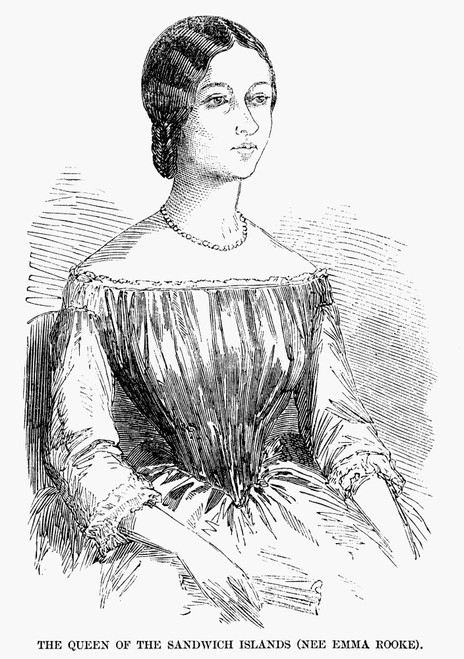 Emma Of Hawaii (1836-1885). /Nqueen Of The Hawaiian Islands And Consort Of King Kamehameha Iv. Wood Engraving, 1856. Poster Print by Granger Collection - Item # VARGRC0122829 Emma Of Hawaii (1836-1885). /Nqueen Of The Hawaiian Islands And Consort Of King Kamehameha Iv. Wood Engraving, 1856. Poster Print by Granger Collection - Item # VARGRC0122829