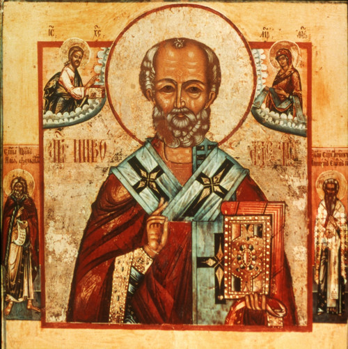 Saint Nicholas. /Nsaint Nicholas Of Myra Or Thaumaturga. Byzantine Icon. Poster Print by Granger Collection - Item # VARGRC0051054