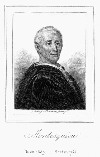 Baron De Montesquieu /N(1689-1755). Charles Louis De Secondat, Baron De La Br�De Et De Montesquieu. French Philosopher And Jurist. Steel Engraving, French, 19Th Century. Poster Print by Granger Collection - Item # VARGRC0002923