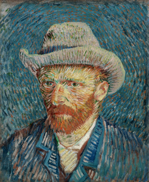 Van Gogh: Self Portrait. /N'Self Portrait With Felt Hat.' Oil On Canvas, Vincent Van Gogh, 1888. Poster Print by Granger Collection - Item # VARGRC0433660