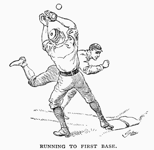 Baseball Players, 1889. /Nrunning To First Base. Wood Engraving, American, 1889. Poster Print by Granger Collection - Item # VARGRC0101161 Baseball Players, 1889. /Nrunning To First Base. Wood Engraving, American, 1889. Poster Print by Granger Collection - Item # VARGRC0101161