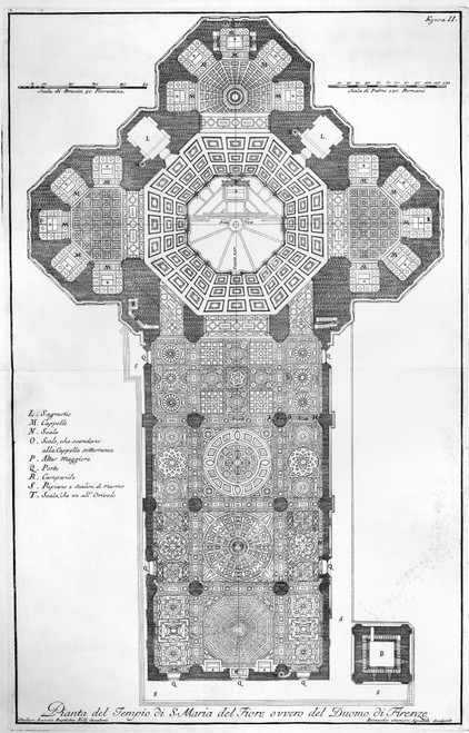 Florence: Cathedral. /Ndecorative Floor Plan Of Santa Maria Del Fiore Cathedral In Florence, Italy. Line Engraving, 18Th Century, By Bernardo Sansone Sgrilli. Poster Print by Granger Collection - Item # VARGRC0123519 Florence: Cathedral. /Ndecorative Floor Plan Of Santa Maria Del Fiore Cathedral In Florence, Italy. Line Engraving, 18Th Century, By Bernardo Sansone Sgrilli. Poster Print by Granger Collection - Item # VARGRC0123519