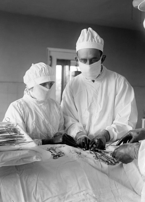 Surgery, 1922. /Nsurgeons At Work In An Operating Room. Photograph, 1922. Poster Print by Granger Collection - Item # VARGRC0325916
