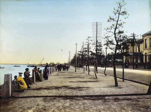 Japan, C1900. /Na Waterfront View In Japan, Probably The Bund In Yokohama. Hand-Colored Photograph, C1900. Poster Print by Granger Collection - Item # VARGRC0352742