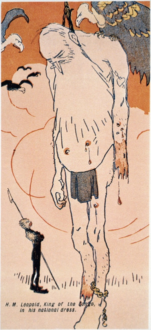 Leopold Ii (1835-1909). /Nking Of The Belgians, 1865-1909. Receiving The Same Harsh Treatment He Gave Congo Natives. English Cartoon, C1904. Poster Print by Granger Collection - Item # VARGRC0031435
