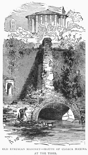 Cloaca Maxima At Rome. /Nline Engraving, 19Th Century. Poster Print by Granger Collection - Item # VARGRC0068528