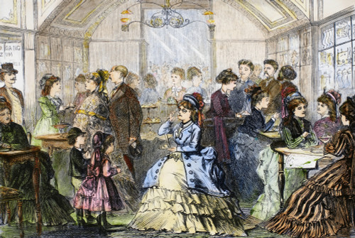 Vienna: Pastry Shop, 1873. /Na Fashionable Conditorei (Pastry Shop) In Vienna, Austria. Wood Engraving, English, 1873. Poster Print by Granger Collection - Item # VARGRC0085241