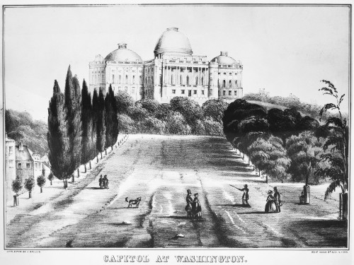 U.S. Capitol, 1835. /Nwest Front Of The United States Capitol. Lithograph By J. Baillie, C1835. Poster Print by Granger Collection - Item # VARGRC0052790