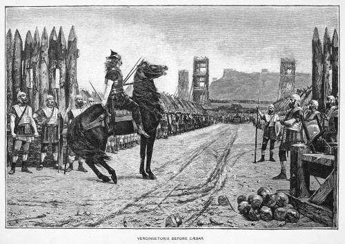 France: Vercingetorix. /N'Vercingetorix Before Caesar.' Line Engraving, American, 19Th Century. Poster Print by Granger Collection - Item # VARGRC0016683