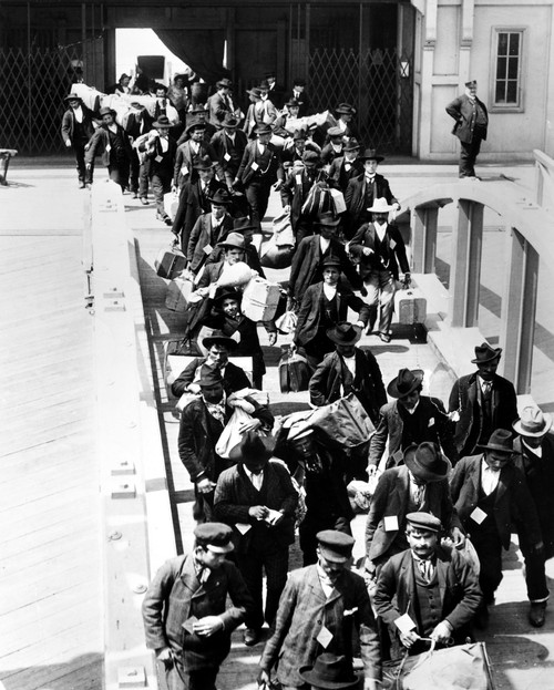 Ellis Island, C1910. /Nimmigrants Arriving At Ellis Island With Their Belongings. Photograph, C1910. Poster Print by Granger Collection - Item # VARGRC0117526