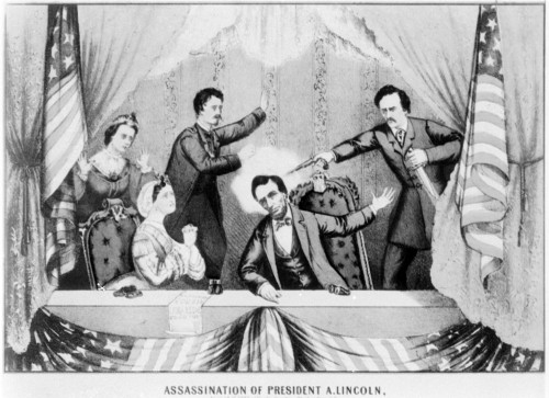 Lincoln: Assassination, 1865. The Assassination Of Abraham Lincoln By John Wilkes Booth At Ford'S Theatre, Washington D.C., 14 April 1865. Lithograph, 1865. Poster Print by Granger Collection - Item # VARGRC0259328