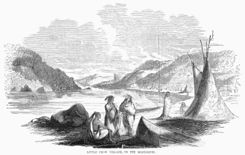 Little Crow Village, 1854. /Nvillage Of Little Crow On The Mississippi River. Wood Engraving, 1854. Poster Print by Granger Collection - Item # VARGRC0095709
