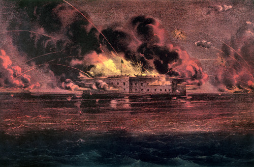 Fort Sumter, 1861. /Nbombardment Of Fort Sumter, Charleston Harbor, South Carolina, During The American Civil War. Undated Lithograph By Currier And Ives. Poster Print by Granger Collection - Item # VARGRC0011697 Fort Sumter, 1861. /Nbombardment Of Fort Sumter, Charleston Harbor, South Carolina, During The American Civil War. Undated Lithograph By Currier And Ives. Poster Print by Granger Collection - Item # VARGRC0011697