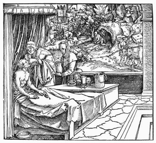 Physician And Patient, 1531. /Na Physician Ministereing To A Patient. Woodcut, 1531, By Hans Weiditz. Poster Print by Granger Collection - Item # VARGRC0098626 Physician And Patient, 1531. /Na Physician Ministereing To A Patient. Woodcut, 1531, By Hans Weiditz. Poster Print by Granger Collection - Item # VARGRC0098626