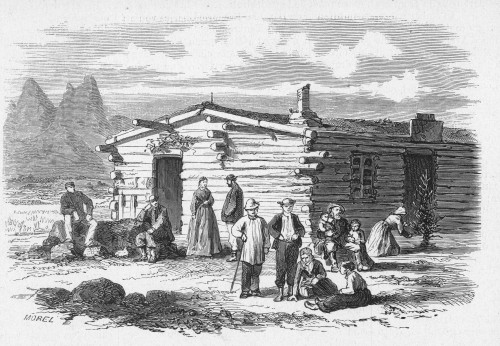 Mormon Family. /Na Mormon Family Near Salt Lake City. Wood Engraving, French, 1871. Poster Print by Granger Collection - Item # VARGRC0002119