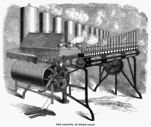 Calliope, 1859. /Na Calliope, Or Steam-Organ. Wood Engraving, English, 1859. Poster Print by Granger Collection - Item # VARGRC0096983 Calliope, 1859. /Na Calliope, Or Steam-Organ. Wood Engraving, English, 1859. Poster Print by Granger Collection - Item # VARGRC0096983
