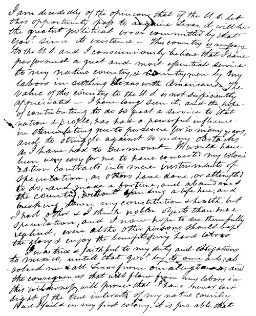 Texas: Letter, 1836. /Nletter To Andrew Jackson Donelson Written By Stephen F. Austin At Columbia, Texas, 14 October 1836, In Which Austin Offers Texas To The United States. Poster Print by Granger Collection - Item # VARGRC0016581