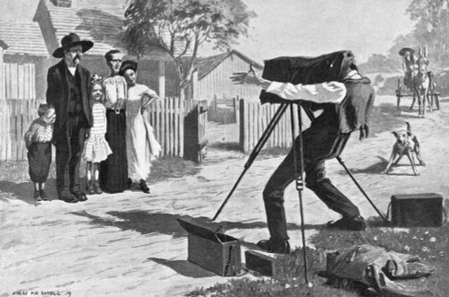 Traveling Photographer. /Nlithograph, 1909, After A Painting. Poster Print by Granger Collection - Item # VARGRC0097046