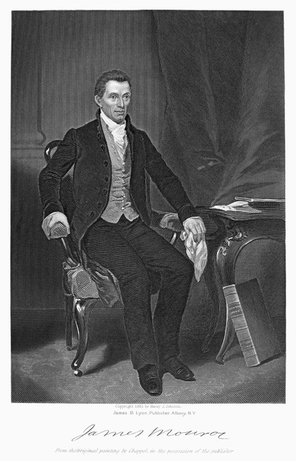 James Monroe (1758-1831). /Nfifth President Of The United States. Engraving, 1881. Poster Print by Granger Collection - Item # VARGRC0089804
