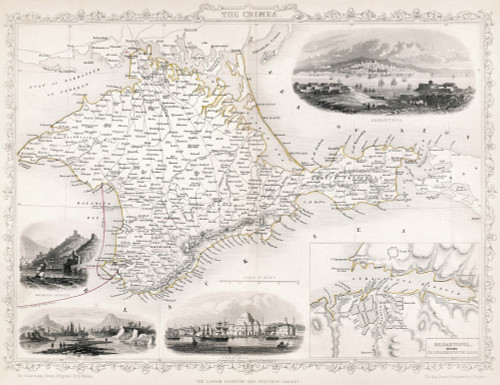 Map: Crimea, C1855. /Nmap Of The Crimea, Printed During The Crimean War. Line Engraving, English, C1855. Poster Print by Granger Collection - Item # VARGRC0099547