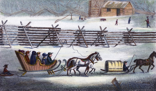 Quakers, 1811./N'American Friends Going To A Meeting In A Settled Frost.' Line Engraving, 1811. Poster Print by Granger Collection - Item # VARGRC0039420