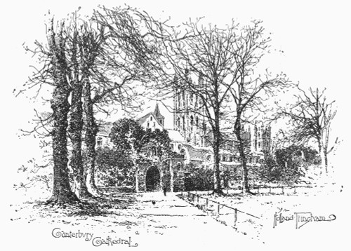 Canterbury Cathedral. /Nline Engraving, 1896. Poster Print by Granger Collection - Item # VARGRC0091618