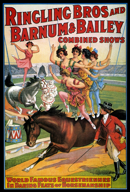 Circus Poster. /Nside Show On A Barnum & Bailey Circus Poster, C