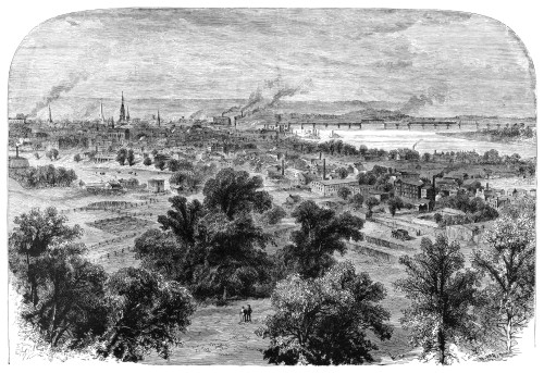 Louisville, C1870. /Nlouisville, Kentucky, Viewed From The Asylum For The Blind. Wood Engraving, C1870. Poster Print by Granger Collection - Item # VARGRC0078905