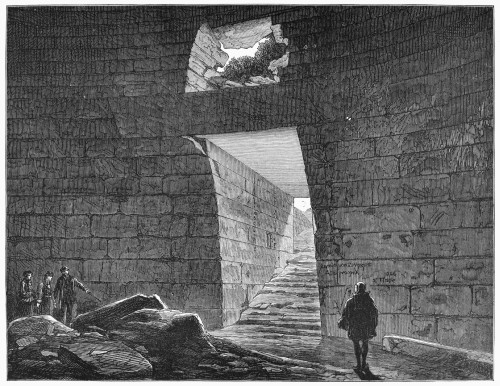 Mycenae: Treasury, 1877. /Ninterior Of The Treasury Of Atreus, A Tholos Tomb In Mycenae, Greece, Constructed C1250 B.C. And Excavated By Dr. Heinrich Schliemann. English Engraving, 1877. Poster Print by Granger Collection - Item # VARGRC0268101