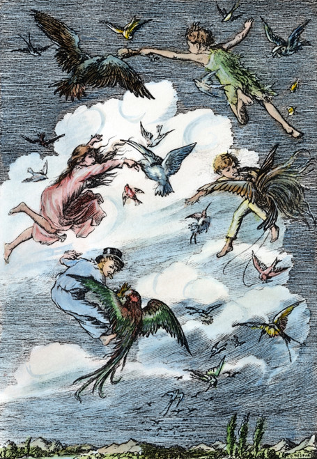 Barrie: Peter Pan, 1911.  /Npeter Teaches The Children To Fly. Drawing By Francis D. Bedford For The 1911 Edition Of J.M. Barrie'S 'Peter Pan.' Poster Print by Granger Collection - Item # VARGRC0031922