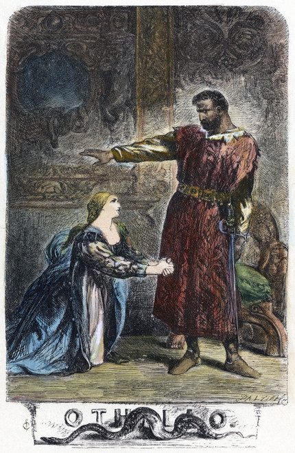 Shakespeare: Othello. /Ndesdemona And Othello From William Shakespeare'S 'Othello.' Engraving, 19Th Century. Poster Print by Granger Collection - Item # VARGRC0029157
