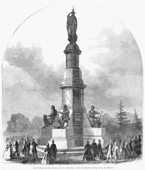 Gettysburg Monument, 1865. /Nthe Soldiers' National Monument On The Battlefield At Gettysburg, Pennsylvania. Engraving, 1865. Poster Print by Granger Collection - Item # VARGRC0264593