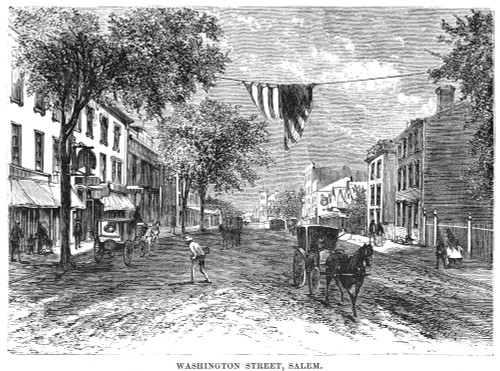 Massachusetts: Salem. /Nwashington Street, Salem, Massachusetts. Wood Engraving, American, Mid-19Th Century. Poster Print by Granger Collection - Item # VARGRC0039569 Massachusetts: Salem. /Nwashington Street, Salem, Massachusetts. Wood Engraving, American, Mid-19Th Century. Poster Print by Granger Collection - Item # VARGRC0039569