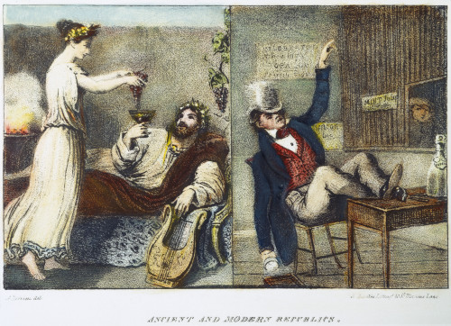 Trollope: Republics, 1832. /N'Ancient And Modern Republics.' Lithograph From Mrs. Frances Trollope'S 'Domestic Manners Of The Americans,' London, 1832. Poster Print by Granger Collection - Item # VARGRC0040192