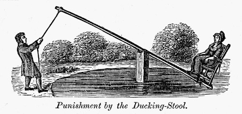 Colonial Ducking Stool. /Npunishment By The Ducking Stool In Colonial America Inflicted On A Woman Guilty Of Offence With The Tongue. Engraving, 19Th Century. Poster Print by Granger Collection - Item # VARGRC0015944
