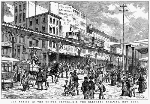 Elevated Railroad, 1877. /Nthe Newly Opened Elevated Railroad In New York City. Wood Engraving From An English Newspaper Of 1877. Poster Print by Granger Collection - Item # VARGRC0051914 Elevated Railroad, 1877. /Nthe Newly Opened Elevated Railroad In New York City. Wood Engraving From An English Newspaper Of 1877. Poster Print by Granger Collection - Item # VARGRC0051914