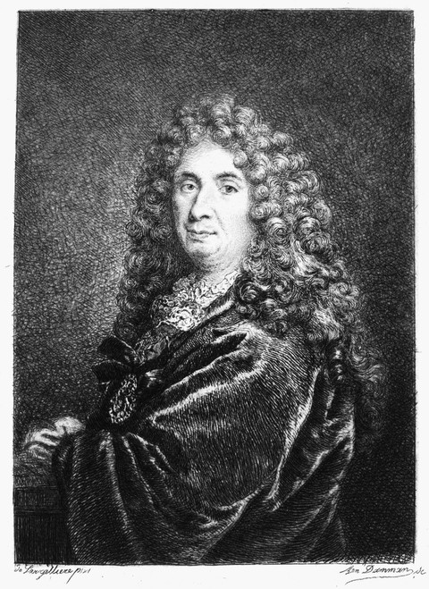 Charles Le Brun (1619-1690). /Nfrench Painter. Etching, French, 19Th Century, After A Painting By Nicolas De Largilli�Re. Poster Print by Granger Collection - Item # VARGRC0085445