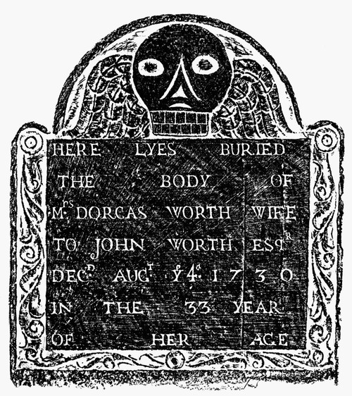 Gravestone: 18Th Century. /Nrubbing From An 18Th Century New England Gravestone. Poster Print by Granger Collection - Item # VARGRC0086725