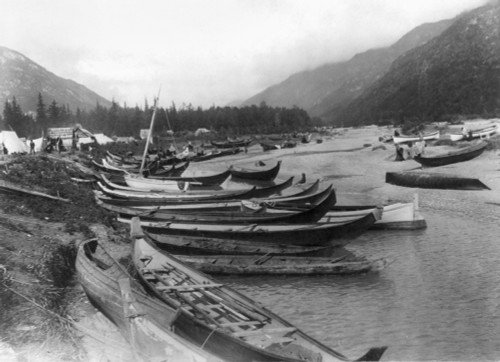 Alaska: Canoes, C1897. /Nforty Native American Canoes On A Lake In Dyea, Alaska. Photograph, C1897. Poster Print by Granger Collection - Item # VARGRC0125766