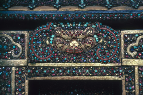 Dragon Ornament. /Ndetail Of A Buddhist Shrine From Nepal, Inlaid With Precious Stones, 19Th Century. Poster Print by Granger Collection - Item # VARGRC0106067