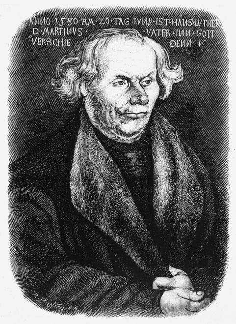 Hans Luther (1459-1530). /Nfather Of The German Religious Reformer, Martin Luther. Wood Engraving After The Painting, 1527, By Lucas Cranach. Poster Print by Granger Collection - Item # VARGRC0052471