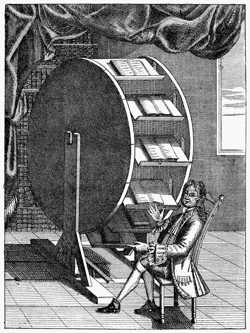 Reading Desk, 17Th Century. /Nrevolving Reading Desk Invented In The 17Th Century By The Frenchman Nicolas Grollier De Servi_Re. Wood Engraving. Poster Print by Granger Collection - Item # VARGRC0013618
