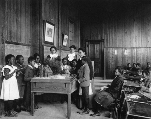 Hampton Institute, 1899. /Nthanksgiving Day Lesson. Photographed In 1899 By Frances Benjamin Johnston. Poster Print by Granger Collection - Item # VARGRC0012442