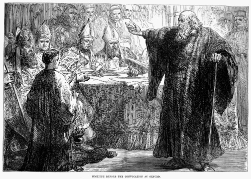 John Wycliffe (1320?-1384). /Nenglish Religious Reformer And Theologian. Wycliffe Before The Convocation At Oxford, England, 1382. Wood Engraving, 19Th Century. Poster Print by Granger Collection - Item # VARGRC0014331 John Wycliffe (1320?-1384). /Nenglish Religious Reformer And Theologian. Wycliffe Before The Convocation At Oxford, England, 1382. Wood Engraving, 19Th Century. Poster Print by Granger Collection - Item # VARGRC0014331