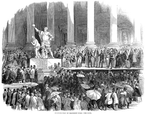 Polk: Inauguration, 1845. /Nthe Inauguration Of James K. Polk As The 11Th President Of The United States On 4 March 1845. Engraving, 1845. Poster Print by Granger Collection - Item # VARGRC0062251