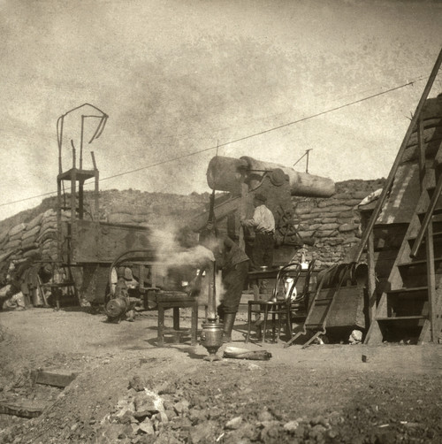 Russo-Japanese War, 1905. /Nrussian Soldiers Firing A Cannon During The Siege Of Port Arthur, China. Stereograph, 1905. Poster Print by Granger Collection - Item # VARGRC0115204