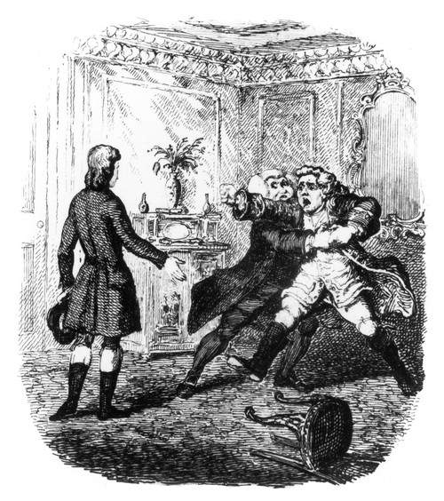 Cruikshank: Tom Jones, 1851. /N'Squire Western'S Rage With Tom Jones.' Etching By George Cruikshank For Henry Fielding'S 'Tom Jones,' 1851. Poster Print by Granger Collection - Item # VARGRC0163036