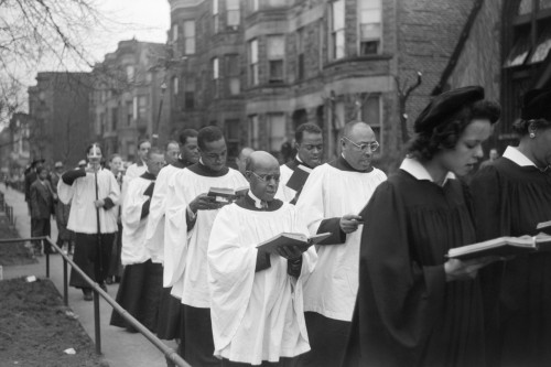Chicago: Easter, 1941. /Neaster Procession Outside Of An African American Church In Chicago, Illinois. Photograph By Edwin Rosskam, April 1941. Poster Print by Granger Collection - Item # VARGRC0409500