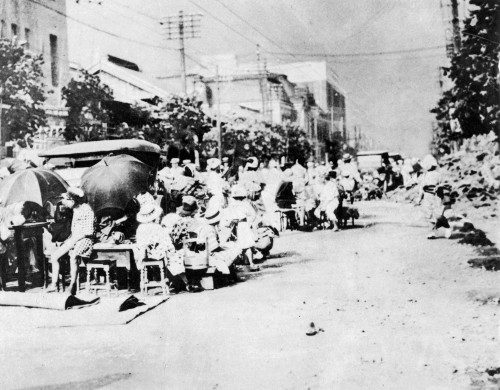 Tokyo Earthquake, 1923. /Nsurvivors Of The Great Japanese Earthquake Of 1 September 1923 Gathered In One Of The Main Streets Of Tokyo. Photograph. Poster Print by Granger Collection - Item # VARGRC0006802