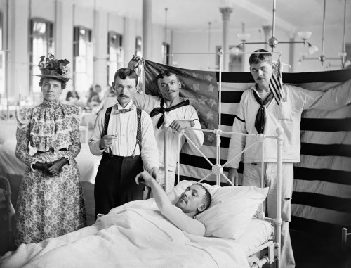 Brooklyn: Hospital, C1900. /Na Doctor Taking A Patient'S Pulse At The Brooklyn Navy Yard Hospital In Brooklyn, New York. Photograph, C1900. Poster Print by Granger Collection - Item # VARGRC0268300